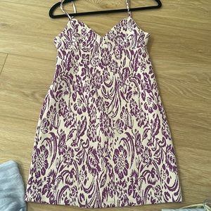 Zara floral embroidered mini dress